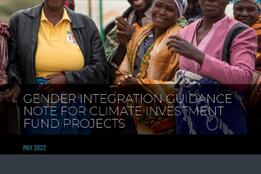 Gender Integration Guidance Note for Climate Investment Fund Projects