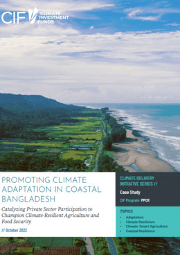 Cover of Promoting Climate Adaptation In Coastal Bangladesh report