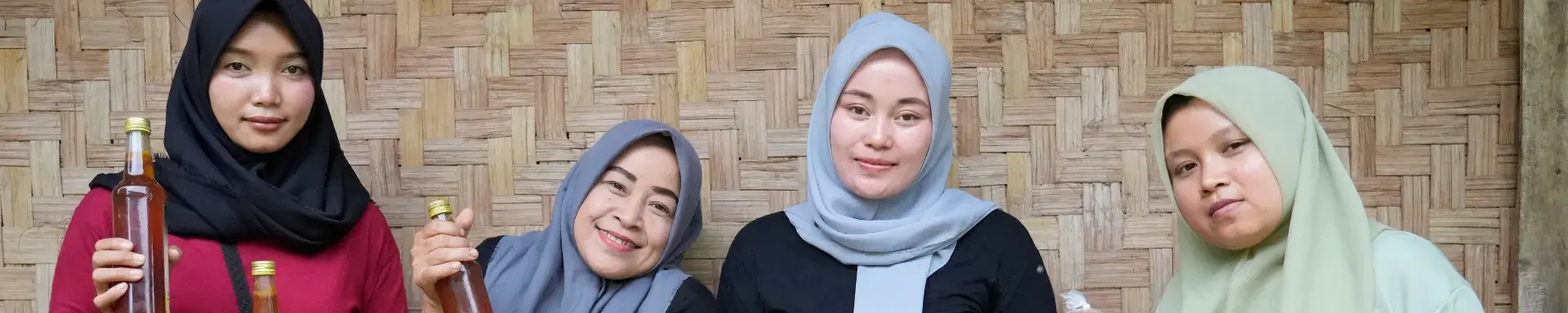 Women posing with homey for Indonesia’s Forest Bounty