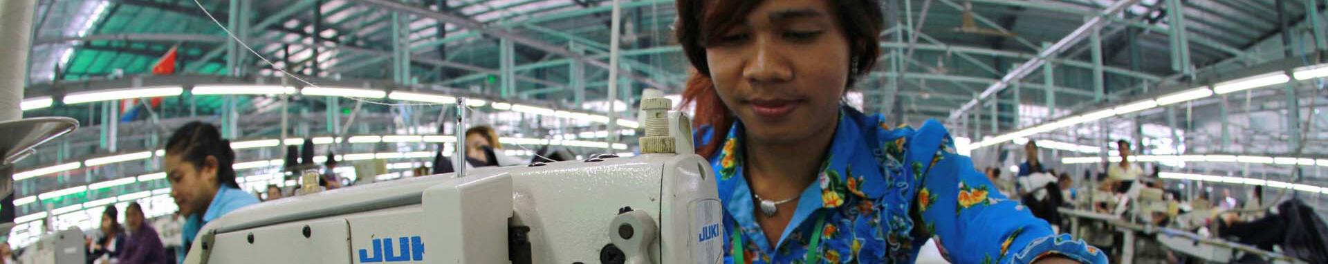 World Bank Photo Collection Cambodia garment industry worker in Phnom Penh, Cambodia Photo: Chhor Sokunthea / World Bank