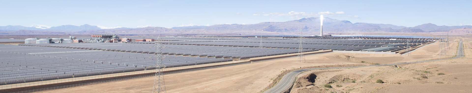 CIF ActionFollow The newest part of the NOOR solar plant in Ouarzazate, Morocco, 2019.