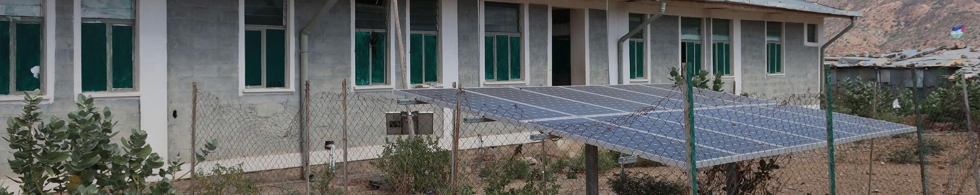 Health clinic operating on solar power, sustainable development for health