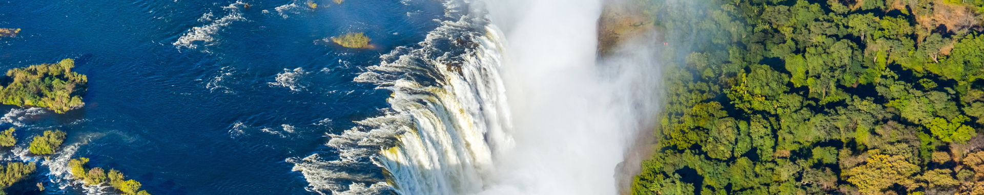 Victoria Fall at Africa’s Zambezi River Basin Region 