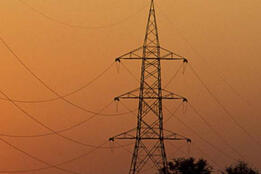 World Bank Photo Collection Power lines at sunset, India. Photo: Photo: World Bank / Curt Carnemark