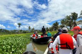 People on a boat in the Dominican Republic