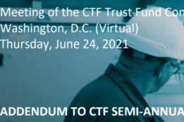 Addendum to CTF semi-annual operational report