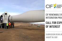 Call for Expression of Interest for the CIF Renewable Energy Integration Program
