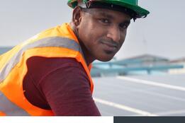 Solar panel technician in Maldives