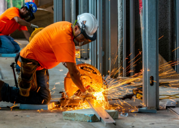 Industry worker welding 