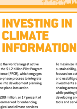 Investing in Climate Information