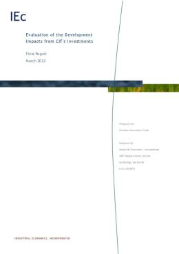 Picture of Evaluation of the Development Impacts from CIF’s Investments