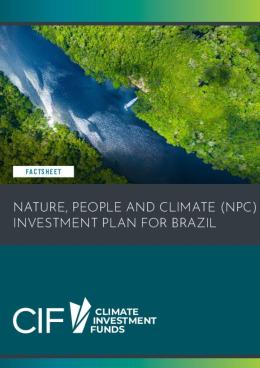 Picture of Nature, People and Climate (NPC) Investment Plan for Brazil