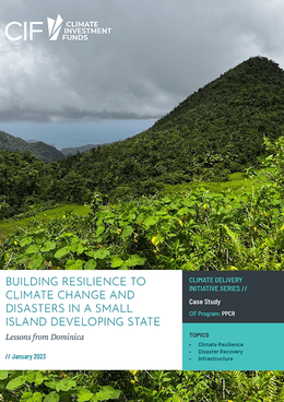 Cover of Building Resilience To Climate Change And Disasters In A Small Island Developing State report