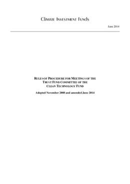 Picture of CTF Rules of Procedure for Meetings - Adopted November 2008 and amended June 2014