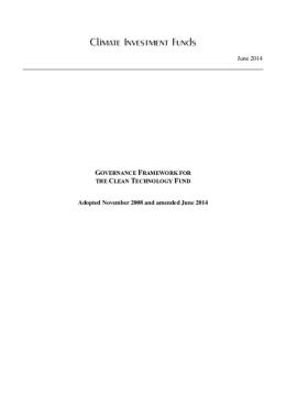 CTF Rules of Procedure for Meetings - Adopted November 2008 and amended June 2014