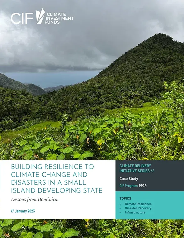 Cover of Building Resilience To Climate Change And Disasters In A Small Island Developing State report